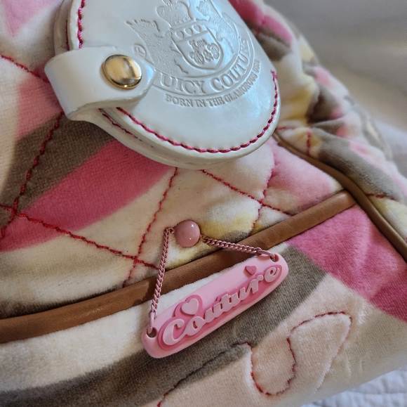 SOLD juicy couture Gorgeous Velour Quilted Logo Vintage Pink Daydreamer 💗 💕 - Picture 12 of 15